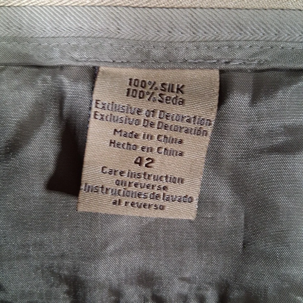 New Jamaica Jaxx Silk Shorts Men Size 42 X 9 Khaki Herringbone Pattern Pleated
